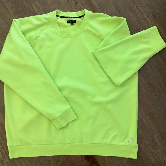 ZELOS Lime Green Sweatshirt, Size XXL - Picture 1 of 5